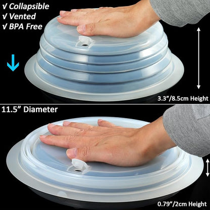 Kichwit Silicone Microwave Plate Cover Collapsible, Dishwasher Safe and BPA Free - Image 3