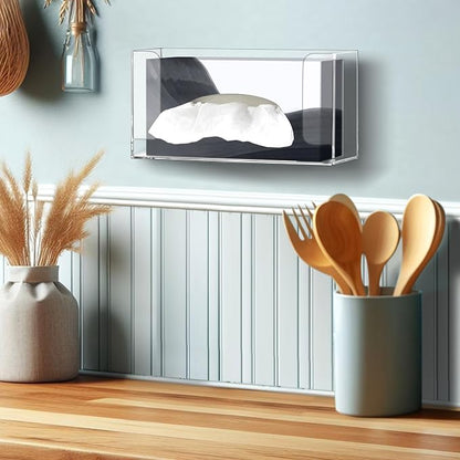 Amazing Abby Acrylic Glove Box Holder, Wall-Mounted Glove Dispenser, Floating - Image 3