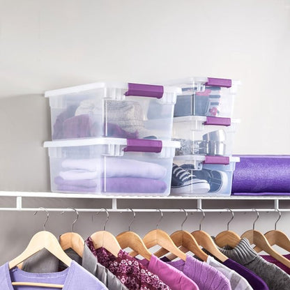 Sterilite 12-Pack 6 Quart ClearView Latch Box, Stackable Organizer Bins - Image 7
