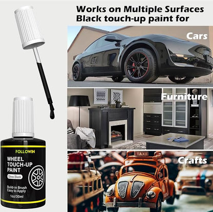 FOLLOWIN Gloss Black Rim Touch Up Paint - Image 6