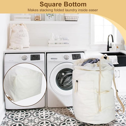 Laundry Bag Backpack, Canvas Laundry Bag - Image 6