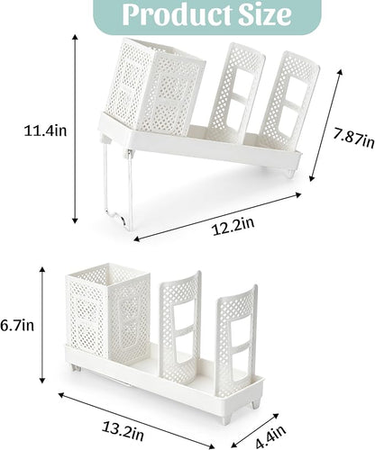 Coffee Cup Dispenser with Straws Holder, Plastic Coffee Cup and Lid Holder - Image 2