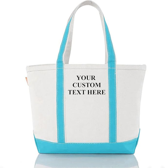 CB STATION Medium Classic Canvas Tote Bag for Women, Top Zipper Closure, Outer Pocket, Daily Essentials, Groceries, Traveling