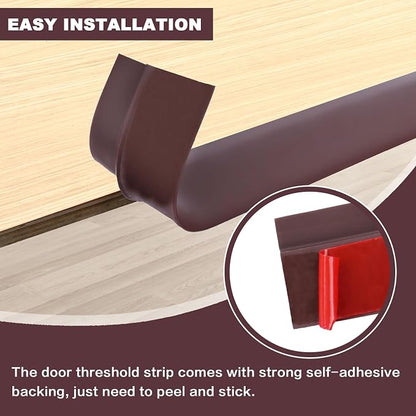 Vinyl Door Threshold Flooring Transition Strip Self Adhesive Carpet Edging Strip - Image 2