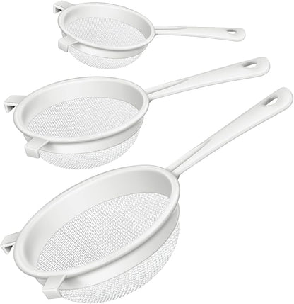 3 Pcs Plastic Nylon Mesh Strainer Colander by Skyley