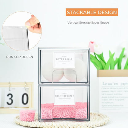 2 Pack Laundry Room Organization Storage Drawers - Image 4