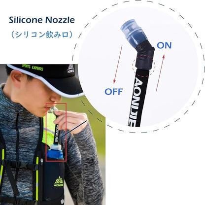 TRIWONDER TPU Soft Folding Water Bottles BPA-Free Collapsible Flask for Hydration Pack - Ideal for Running Hiking Cycling Climbing (350ml/11.83oz)