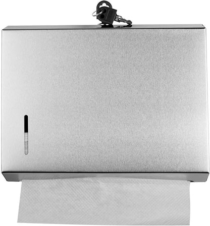 Wall Mounte Paper Towel Dispensers, 10.4" L x 3.3" D x 8.3" H, Stainless Steel - Image 2