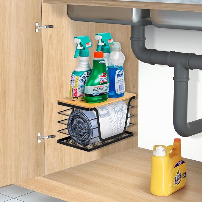Wetheny 2 Pack Trash Bag Holder, Wall Mounted Garbage Bag Dispenser - Image 4