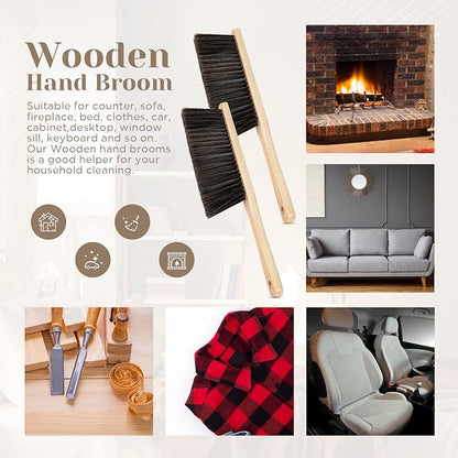 Tioncy 8 Pieces Wooden Dust Brush Bulk Hand Broom Bench Soft Bristle Cleaning - Image 6