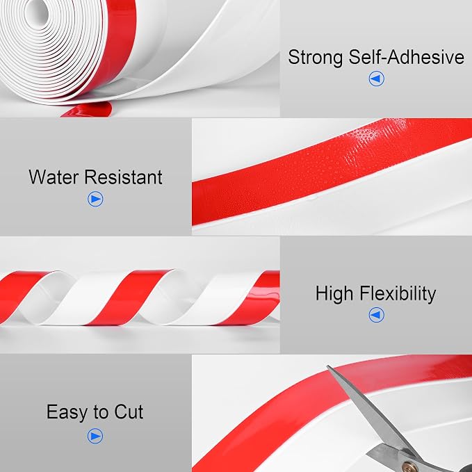 ToLanbbt Weather Stripping Silicone Door Seal Strip 1 in x 20 ft Door Draft - Image 5