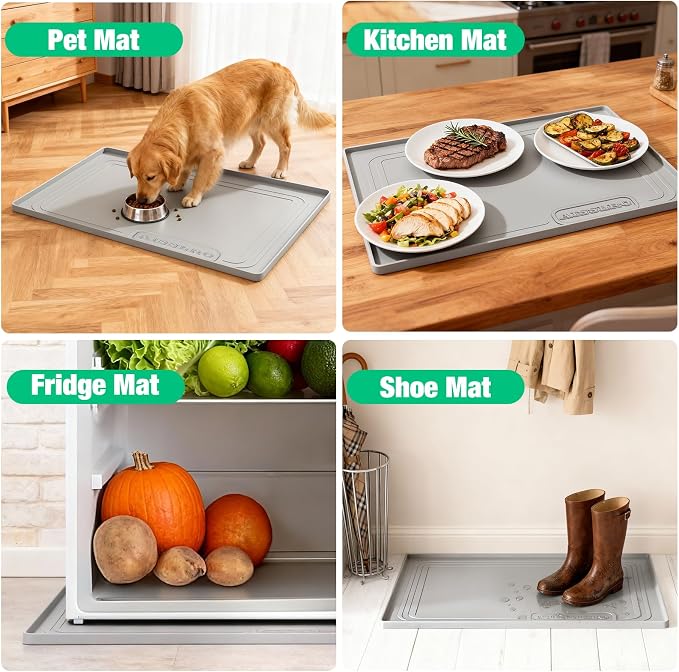 Aisslro Under Sink Mat 28" X 19", Waterproof Silicone Under Sink Mats - Image 7