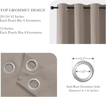 PONY DANCE Light Taupe Blackout Curtains - Image 4