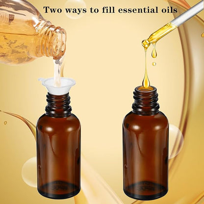 100ML Roller Bottles for Essential Oil, 3 Pack Empty Amber Glass Roller Bottle - Image 5