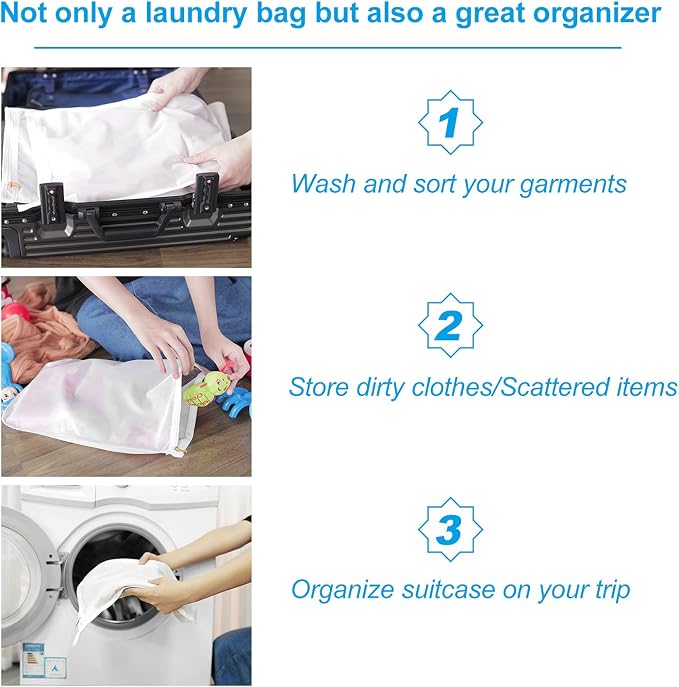 GOGOODA Delicates Laundry Bags, Fine Mesh Wash Bag - Image 6