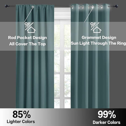 RYB HOME Blackout Curtains for Small Windows, Privacy Thermal Insulating Mini - Image 6