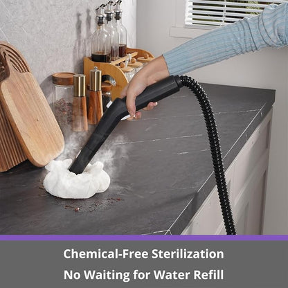 Steam Cleaner: 1650W, Fast 50-Sec Heat-Up-21-Piece Kit Refill Anytime-No - Image 5
