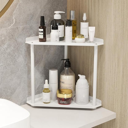 Jesginboo 2 Tier Bathroom Counter Organizer, Vanity Organizer Corner Shelf - Image 2