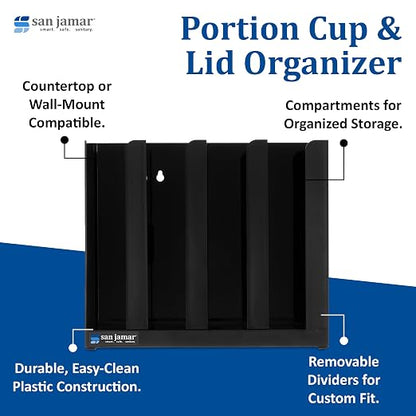 San Jamar Portion Cup and Lid Organizer Fits 2" Cups and Lids - Image 3