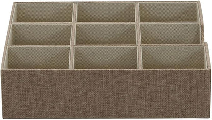 Household Essentials Brown 723-1 Deep 9 Section Drawer Organizer Box - Image 7