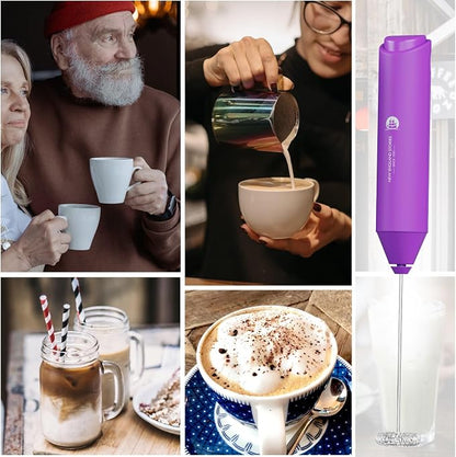 Powerful Milk Frother Handheld Foam Maker, Mini Whisk Drink Mixer - Image 5