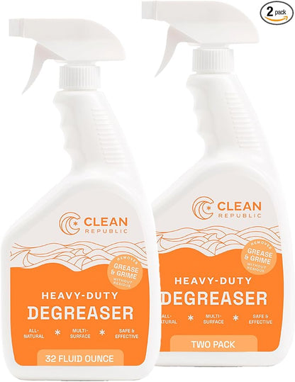 Clean Republic Heavy-Duty Degreaser, Stove Tops, and More, 32 Fluid Ounce Bottle by CleanRepublic