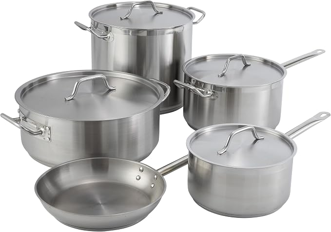 Winco Heavy-Duty Stainless Steel Sauce Pan - Image 9