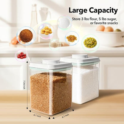 Food Storage Container with Lid, 2.8 Qt Airtight Pantry Canister, BPA-Free - Image 6