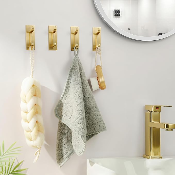 pickpiff Wall Hooks for Coat and Towel: 13LB Adhesive Door Hanger Stick on - Image 3