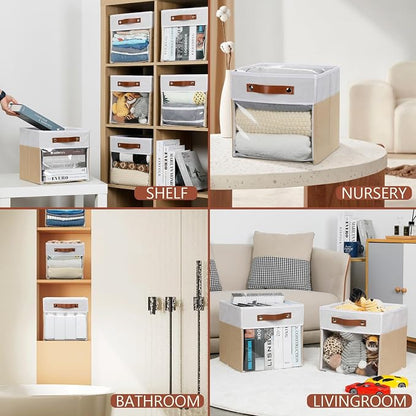 HNZIGE 11 Inch Foldable Fabric Storage Cubes - Image 7