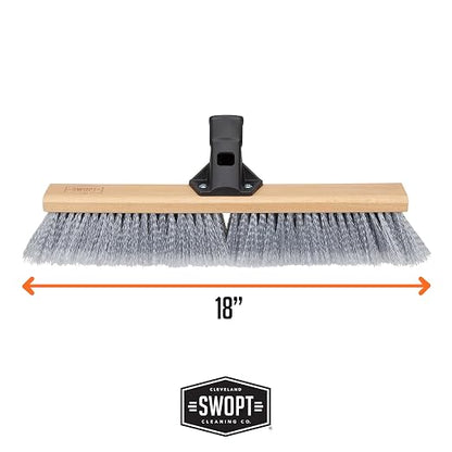 SWOPT 18” Premium Multi-Surface Push Broom Head — Indoor and Outdoor Push Broom - Image 6