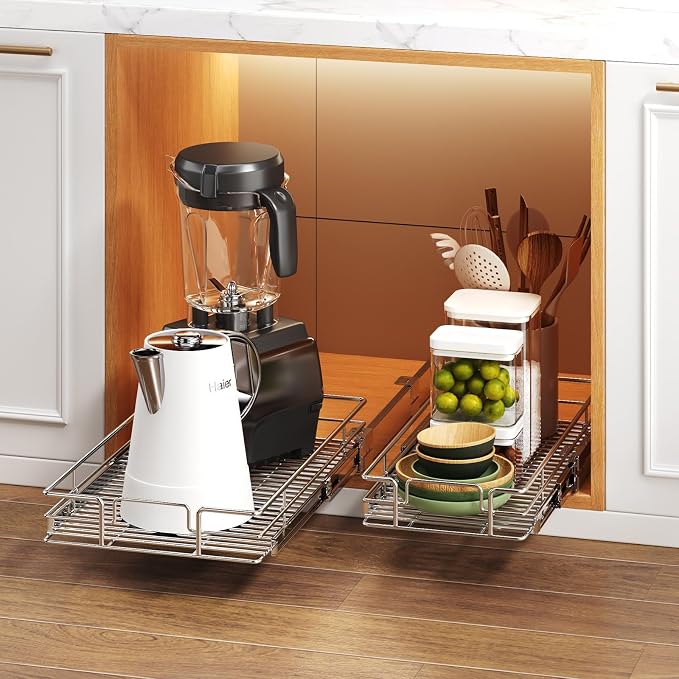 Pull Out Cabinet Organizer 7½" W x 21½" D, Heavy Duty Cabinet Pull Out Shelves - Image 6