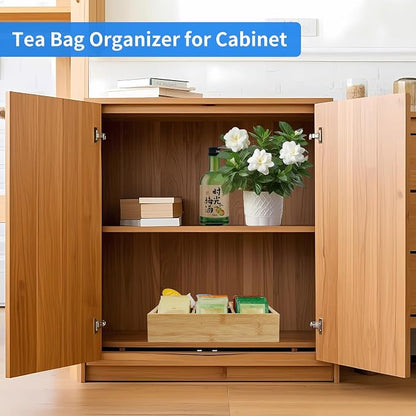 Wood Tea Bag Organizer with 6 Slots – Tea Bag Holder and Tea Organizer - Image 4