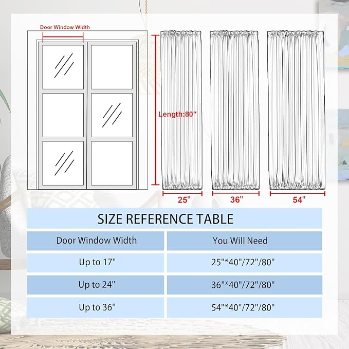 DWCN French Door Curtains Rod Pocket Thermal Blackout Curtain - Image 5