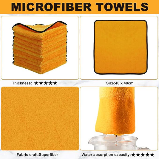 Tallew 80 Pcs Microfiber Towels 16 Inch x 16 Inch Microfiber Cloth Car Drying - Image 2