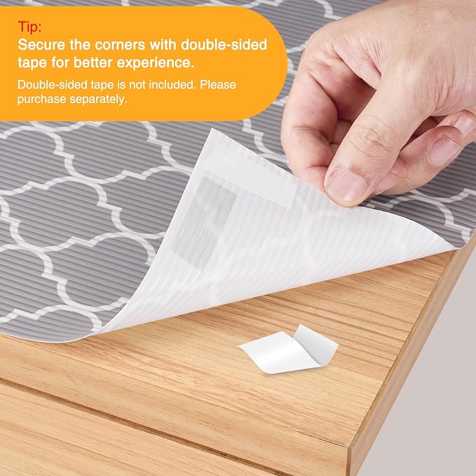 Glotoch Shelf Liners for Kitchen Cabinets 17.5x360 Inch Non Adhesive Drawer - Image 5