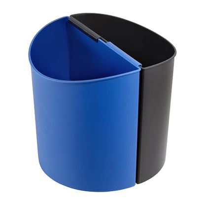 Safco Deskside Small Trash Can Recycling Bin Combo, 3 Gallon, by SafcoProducts