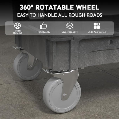 Utility Cart on Wheels, 1000 lbs Capacity Rolling Service Cart, 40 x 17 Inch - Image 3