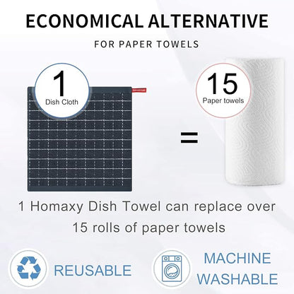 Homaxy 100% Cotton Terry Kitchen Dish Cloths, Ultra Soft and Absorbent Dish - Image 7