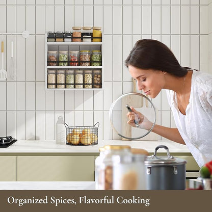 3 Tier Wooden Spice Rack, Seasoning Jars Rack Shelf Spice Organizer - Image 8