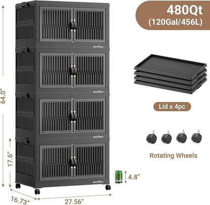 BROVIEW 480Qt Stackable Storage Bins - Image 2