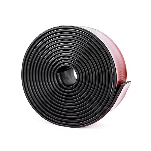 Adhesive Rubber Strips Neoprene Rubber Sheets, Rolls & Strips with Adhesive Backing Rubber Pads Self Stick Seal Rubber Gasket Adhesive Back for Matting Padding - 1" Wide x 1/8" Thick x 20' Long