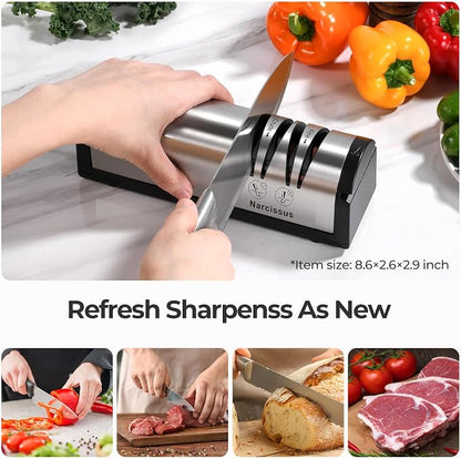Narcissus Knife Sharpener, Professional 2 Stage Electric Knife Sharpener - Image 2