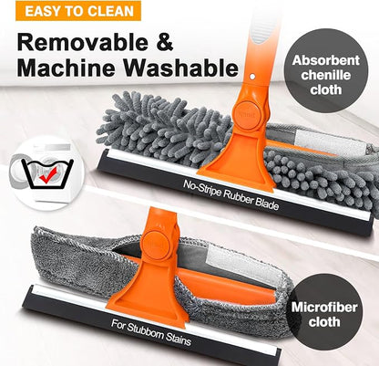 Professional Window Squeegee Cleaner, 2 in 1 Shower Squeegee - Image 5