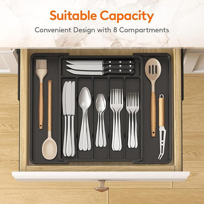 Lifewit Silverware Drawer Organizer, Expandable Utensil Tray - Image 2
