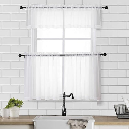 Chyhomenyc Sheer White Valances - Image 2