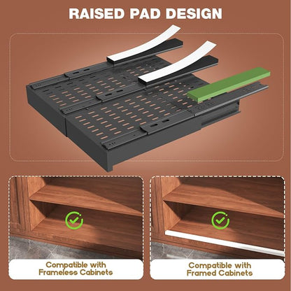 Seinloes 2 Pack Pull Out Cabinet Organizer Expandable Width and Depth, Slide - Image 2