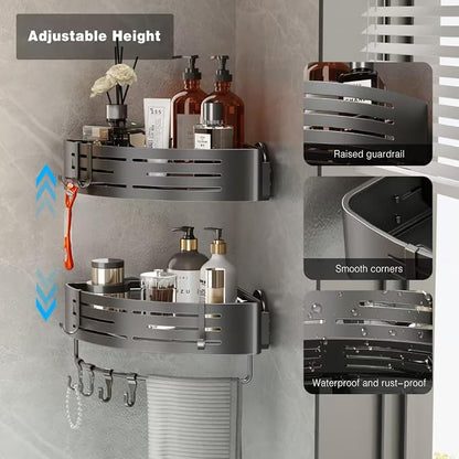 Voldra Corner Shower Caddy Suction Cup, Corner Shower Shelves No Drilling - Image 3