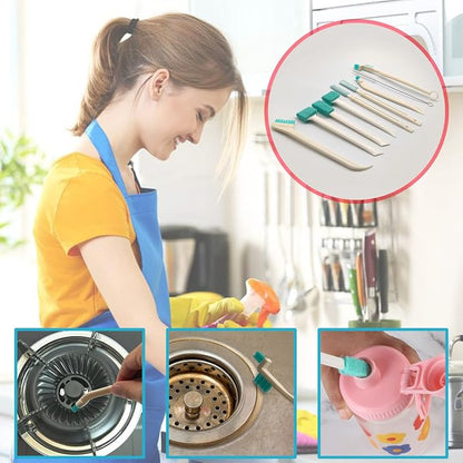 18 Pcs Small Household Cleaning Brushes by ELEMGULY, Deep Detail Crevice Brush - Image 7