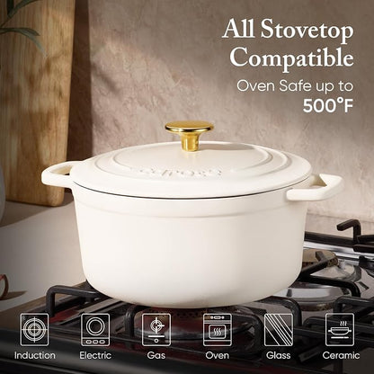 CAROTE Enameled Cast Iron Dutch Oven Pot - Image 3